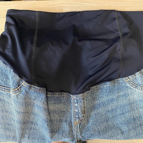 ✨NWT Isabel Maternity Medium Wash Vintage Straight Over Belly Jeans Plus Size 16 - Picture 7 of 12